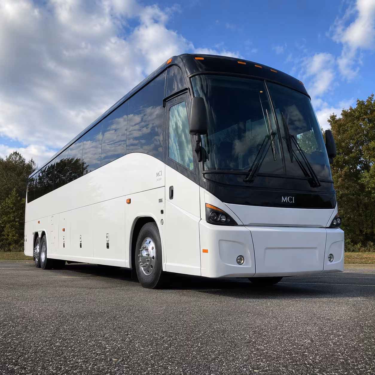 conroe charter bus services exterior